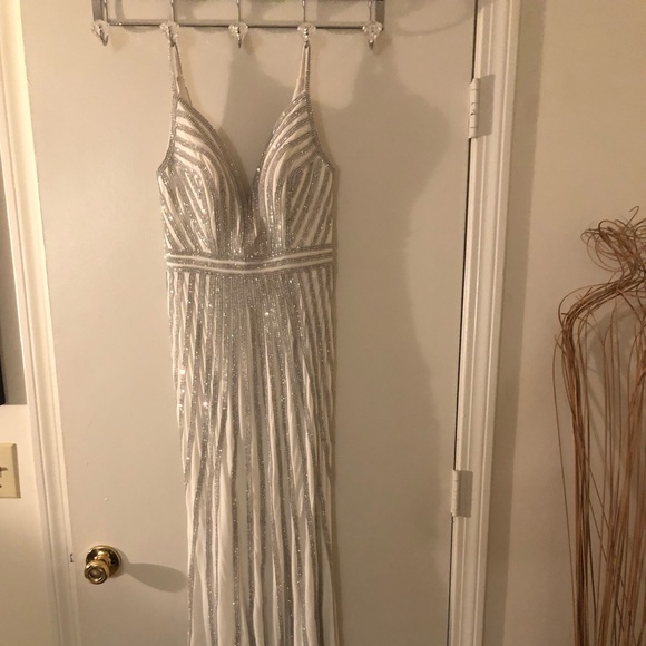 Jovani white prom gown- AMAZING - Picture 1 of 7